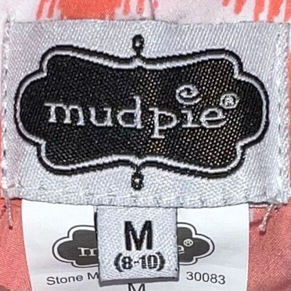 Mud Pie Silky Shorts in Peach / White - Picture 6 of 10